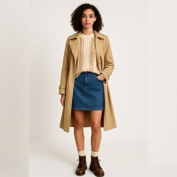 Esprit Vintage Oversized Cowl Neck Chunky Cable Knit Sweater - Picture 3 of 14